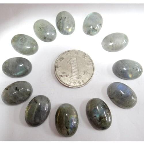 15*20mm Natural Gem Flash stone Quartz crystal labradorite Cabochon Pendant for diy Jewelry making necklace Accessories 20PCS