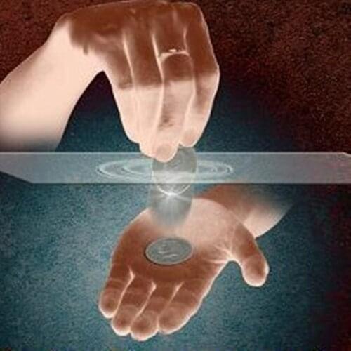 Coin Penetration by Lu Chen Close up Magic Tricks Gimmick Mentalism Magic Props Magician Easy To Do Bar Trick Funny Prediction