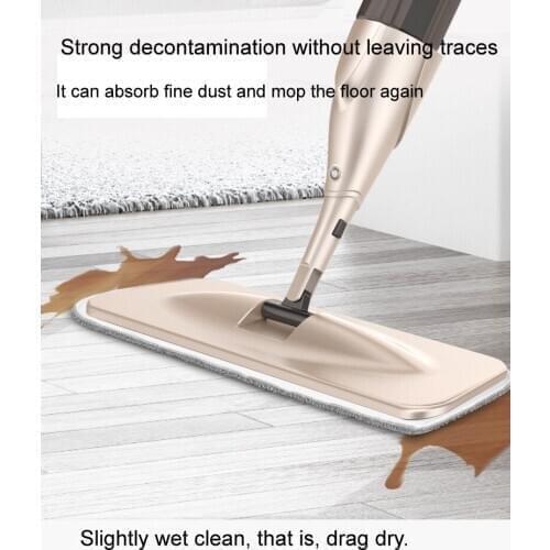 Spray water mop flat household wood floor rotated lazy man without hand washing mop Trailer