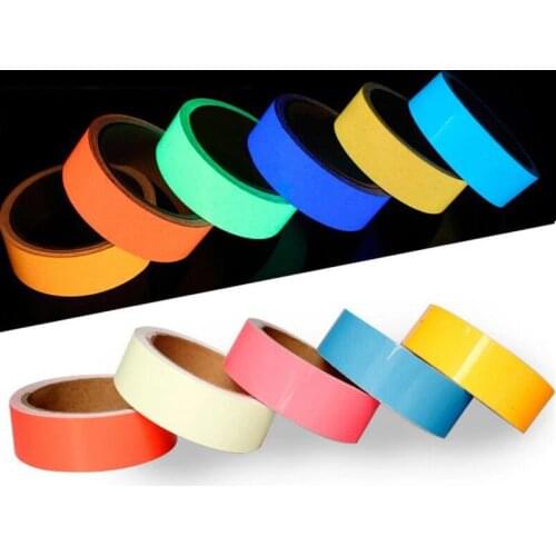 Luminous Self-adhesive Seamless Sticker Security Anti-theft Home Decoration Warning Tape Fluorescent Dark Color Wall Decoration