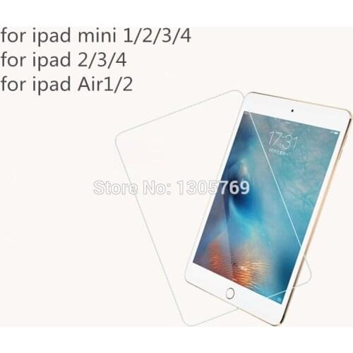 Toughened Tempered Glass For iPad 2 3 4 Air Air 2 Pro 9.7" 0.4mm 9H Hardness Ultrathin Screen Protector For LCD Screen 200PCS