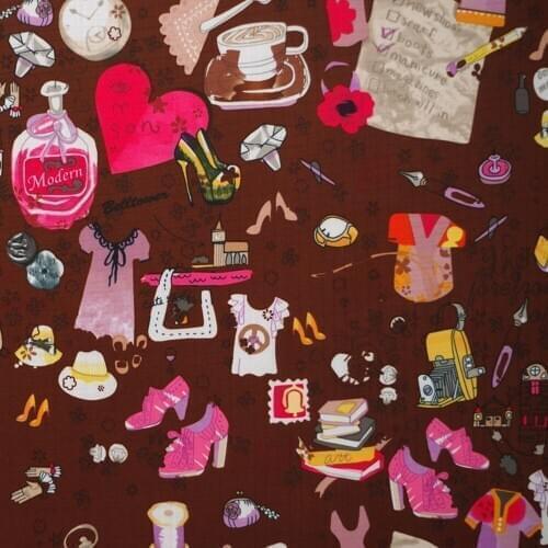 1 yard Polyester/PVC coated Waterproof Fabric for bag, handmaking, Beautify dress, Perfume bottle (Brown) (width=140cm)