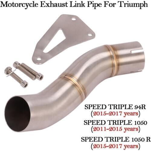 Slip On For Triumph SPEED TRIPLE 1050 94R 1050R 2011 - 2017 Years Motorcycle Exhaust Side Row Connecting Modified Mid Link Pipe