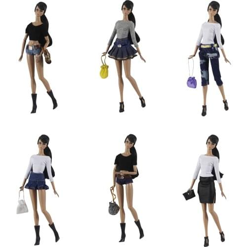 Handmade T-shirt Skirt Shorts Pants Outfit for 11.5 inch 30cm Doll Many Style for Choice Gifts for babie doll accessories