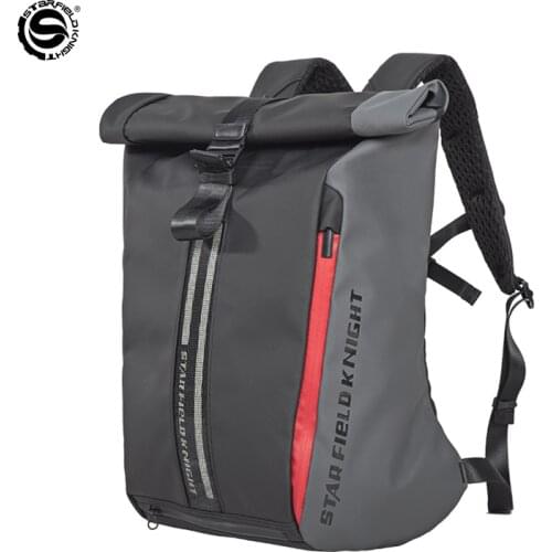 Motorcycle riding Backpack Large capacity Lightweight Foldable Backpack Outdoor Traveling Cycling Camping Hiking with LED