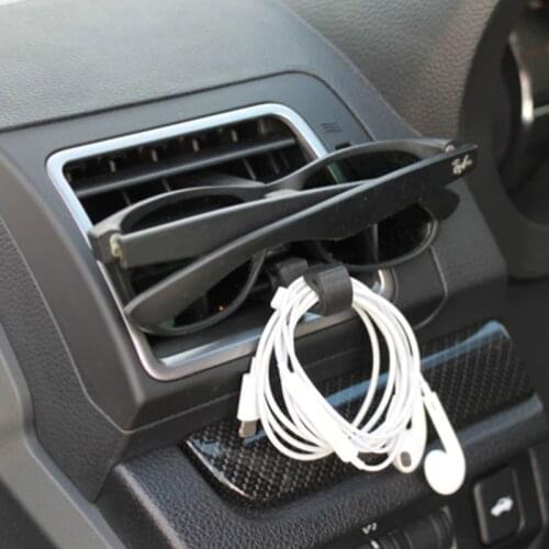 2pcs New Car Air Conditioning Clip Glasses Key Earphone Hook Portable Phone Stand Interior Stowing Tidying Storage