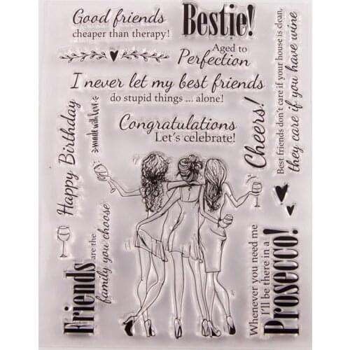 2020 3 girls letter Clear Stamps DIY Scrapbooking Craft Supplies Silicone Seal Custom Photo Album ink pad Stamping