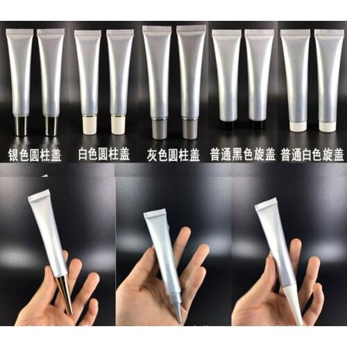 300pcs 20ml/g High Class Empty Silver Eye Cream Storage Tube, Cosmetic Soft Hose Containers,Squeeze Skin Care Cream Soft Tube