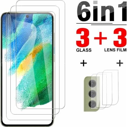 6 in 1 Camera Protector Glass For Samsung Gaxaly S21 FE 5G On Samsung s 21 21FE S21FE 9H Safety Screen Protective Cover Film