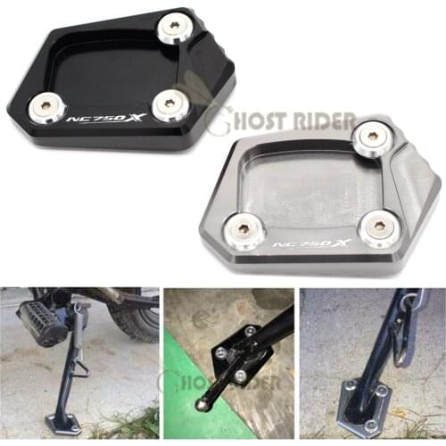 CNC Billet Aluminum Kickstand Foot Plate Side Stand Extension Pad Enlarge Extension For HONDA NC 750 X NC750X NC 750X 2012-2014