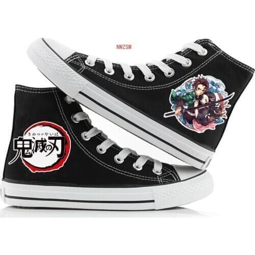 Anime Demon Slayer Kimetsu no Yaiba Agatsuma Zenitsu Cosplay Shoes Men Women Sports Boots Boys Girls Sneakers Gym Shoes