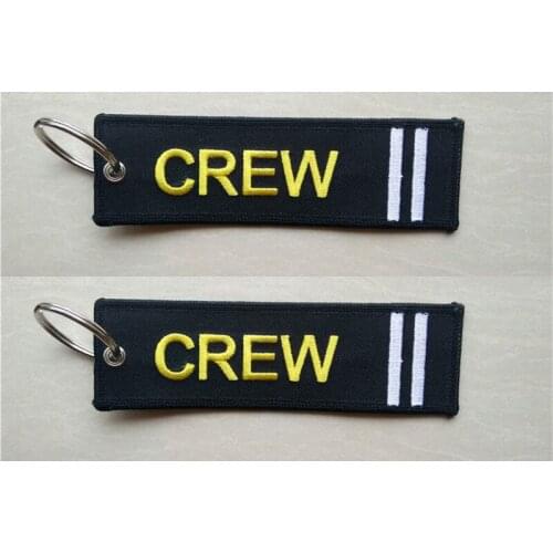 Crew 2 Bars Fabric Embroidery Keychain