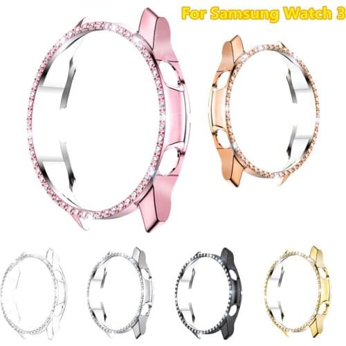 Plating Case For Samsung Galaxy Watch 3 41mm 45mm Smartwatches Cover Edge Frame Protector Bumper For Samsung Watch3 Cases Shell