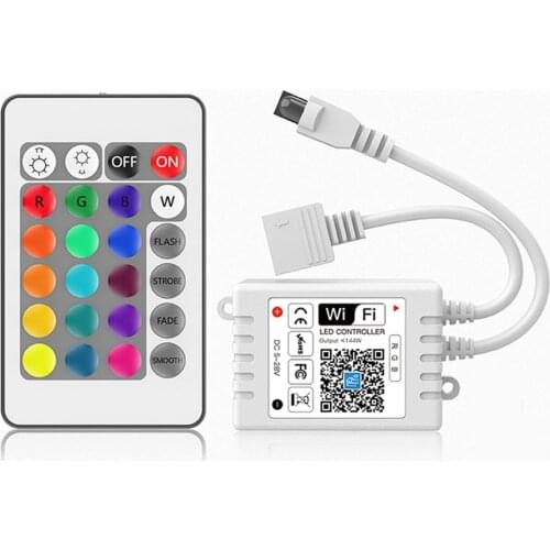 RGB IR 24 Keys WIFI Controller Smart Phone APP Magic Home Pro IR 24 Keys WIFI Controller 5-28V