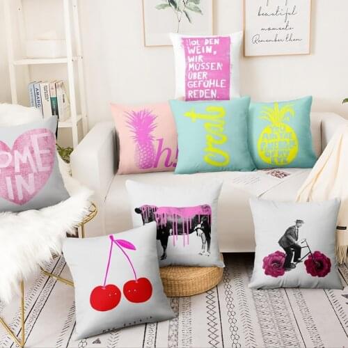 British Art Retro Poster Printed Pillowcase Home Pillow Decoration Pillow Almofadas Decorativas Para Sofa Throw Pillow 45*45cm