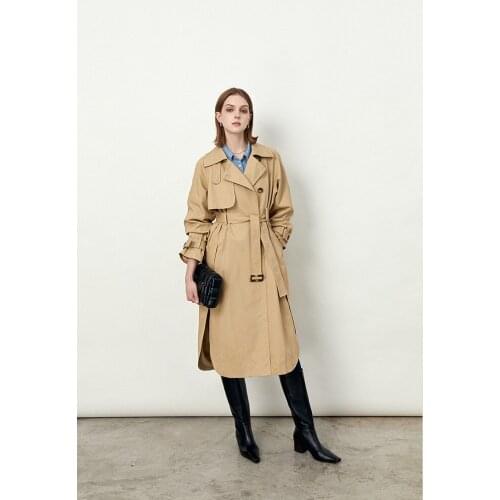 Design windbreaker spring and autumn all-match small jacket temperament mid-length jacket women