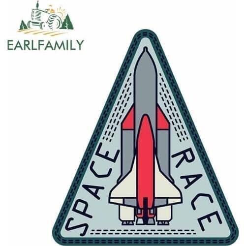 EARLFAMILY 13cm x 11.2cm For Badge Rocket Car Stickers Interesting Decal Anime Vinyl Car Wrap For VAN JDM RV Decoration