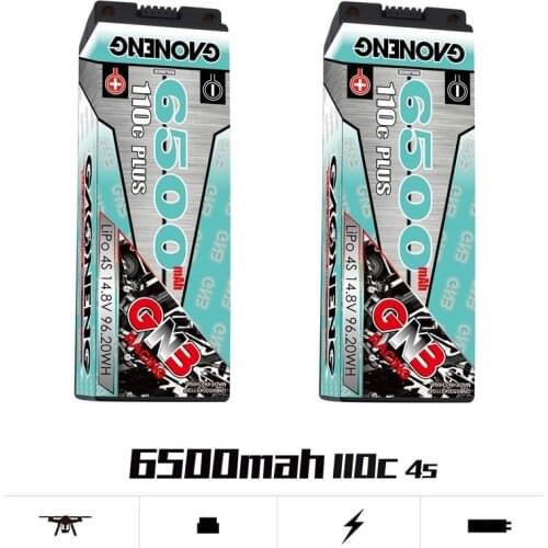 GAONENG GNB 6500mAh 14.8v 110C PLUS LiPo Battery For RC Car Racing Spare Parts With Shell Upgrade LiHV 4S Battery