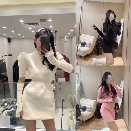 Модные вязаные платья Gefevoqe China At AliExpress