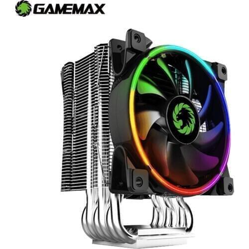 GameMax GAMMA500 RGB CPU Cooler 5 Heat Pipes 120mm ARGB LED Radiator for Intel LGA 1200 115X 775 AMD AM4 AM3 AM2 FM2 CPU Cooling