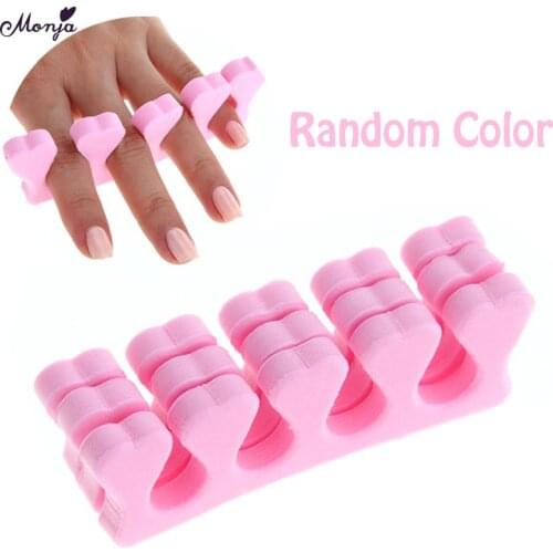 Monja 100Pcs Nail Art Soft Foam Sponge Finger Toe Separators Nail Extending Painting Coating Anti Touch Separate Manicure Tools