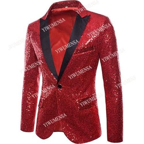 Black Satin Peaked Lapel Sequin Mens Jacket Glitter Wedding/Brithdays/Dinner Party Single Breasted Siuts Bling Coat Blazers