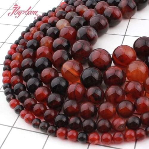 Natural Dream Agates Round Bead Ball 6/8/10/12mm Smooth Stone Beads Loose For Jewelry Making DIY Necklace Bracelet Strand 15"