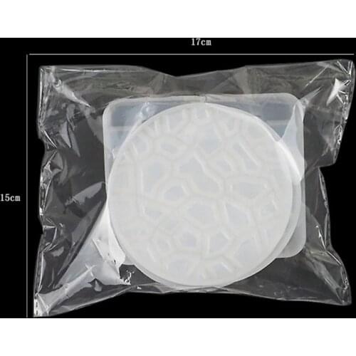 New 1 Set Coaster+Base Stand Epoxy Resin Mold Cup Mat+Storage Rack Silicone Mould