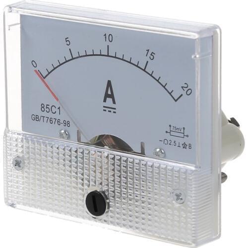 New 20A Analog Ampere Panel Meter Current Amp
