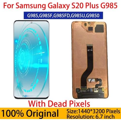 Original For SAMSUNG Galaxy S10 Plus G975 SM-G975F LCD Display Digitizer Touch Screen with black dot