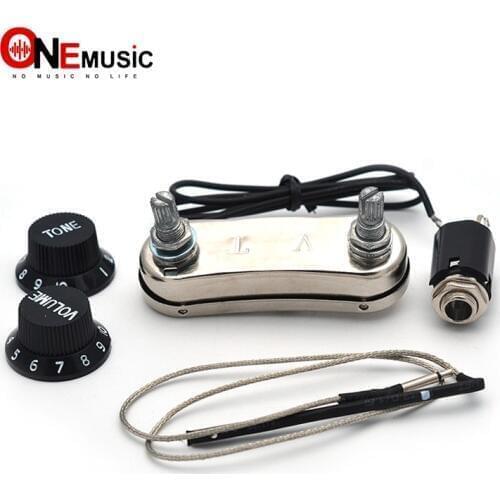 PS700 Acoustic Guitar Passive EQ Preamp Piezo Pickup with 500K 1 Volume 1 Tone Speed Control Knob