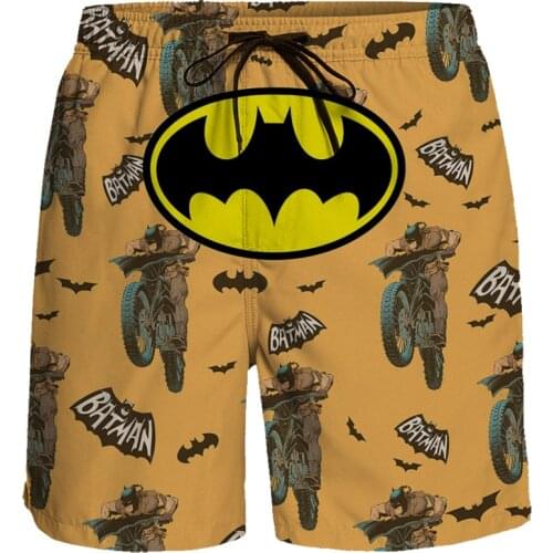 Casual Shorts Cartoon Super Hero Holiday Short Pants Breathable Quick Dry Beach Pants Running Sports Shorts Men Board Shorts