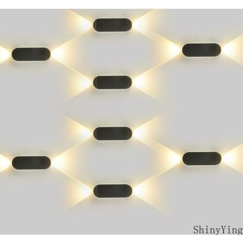 Cree Led 6W Bedroom Decor Wall Light Wall Mounted Black Bathroom Modern Daily Lighting Round, Square Aluminum