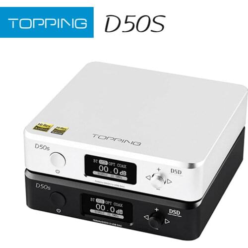 TOPPING D50s ES9038Q2M*2 DAC Bluetooth 5.0 LDAC D50 DSD512 32Bit/768kHz Hi-Res Audio HIFI Decoder