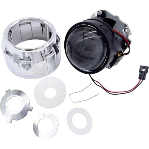 1pc Universal 2.5 Inch Bi Xenon HID Mini Projector Lens Shroud H1 Xenon LED Bulb Light Stand Car Headlight Lamp Housing Parts