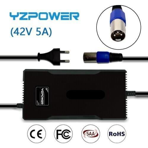 YZPOWER 36V 8AH 10AH 20AH li-ion battery pack electric Scooter universal 42V 5A lithium battery charger