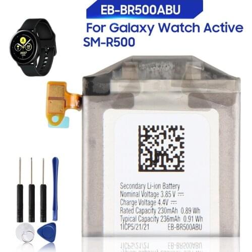 Original Replacement Battery EB-BR500ABU For Samsung Galaxy Watch Active SM-R500 Genuine Battery 236mAh