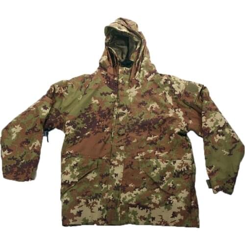 Parka vegetato green waterproof jacket fleece cold air soft padded hunting