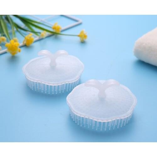 2pcs Silicone Shampoo Scalp Shower Washing Hair Brushes Head Massage Combs Hair Clean Brush Silicone Bath Combs