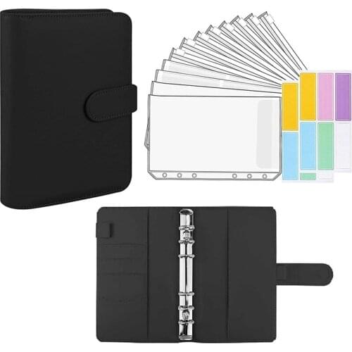 A6 Binder and 12 Transparent Envelopes System Budget Planning Notepad Binder Budget Money Envelope Cash Envelope
