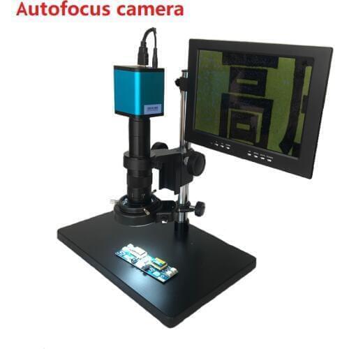 Autofocus SONY IMX290 HDMI TF Video Auto Focus Industry Microscope Camera +180X 300X C-Mount Lens+10.1" LCD monitor +144 lights