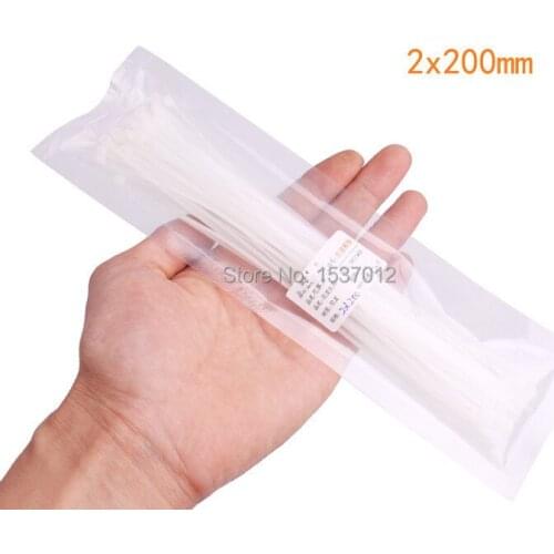 Free shipping High quality 200PCSnylon cable tie White strapping tape