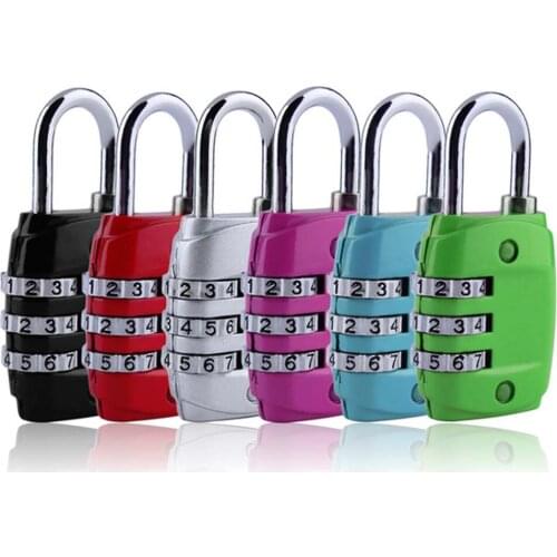Security 3 Digit Combination Travel Suitcase Luggage Bag Code Lock Padlock Well For Luggage Suitcase Baggage Toolbox Gym Locker