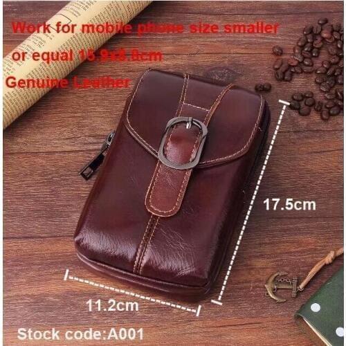 Belt Clip Man Genuine Cow Leather Mobile Phone Case Pouch For Asus Zenfone 3/3 Laser/3 Zoom/3 Max/3 Deluxe,Oneplus One,Oppo R11