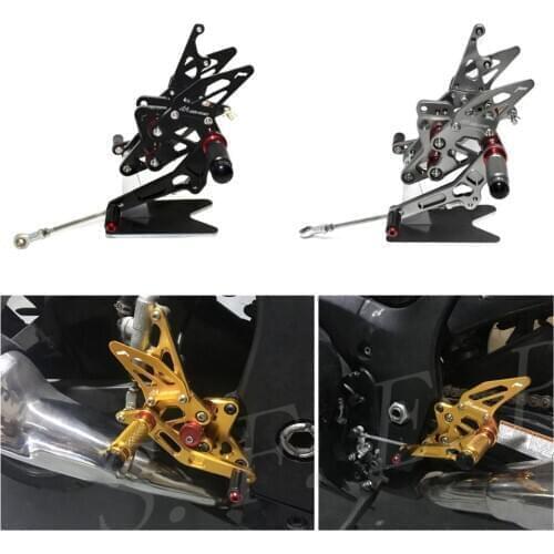 CNC Adjustable Footrest Rearsets Foot Pegs Set For Suzuki HAYABUSA GSXR1300 1999 2000 2001 2002 2003 2004 2005 2006 2007