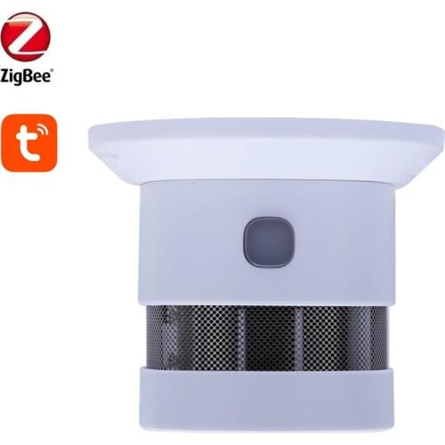 Tuya Zigbee Smoke Detector Fire Alarm Detector Smart Smoke Sensor For Kitchen 2.4GHz High sensitivity Built in lithium battery