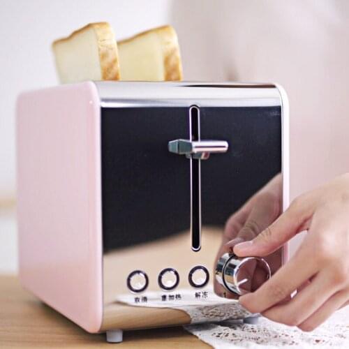 Home toaster small stainless steel toaster full automatic home breakfast spitting driver widens baking trough 6 gears