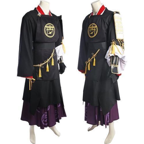 Hot game Touken Ranbu Taroutachi Kimono Cosplay Costume Custom Black Printed Kimono Clothing For Adult