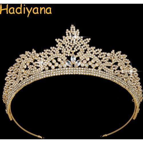 Crowns Hadiyana Women Wedding Gift Fashion Charm Jewelry Tiaras Zircon Luxury Gift BC3846 High Quality Bridal Hair Accessories