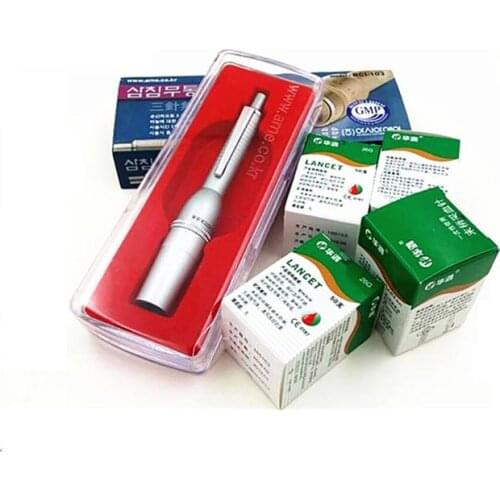 Double Gap Stainless Steel Blood Lancet Pen/Blood Lancing spilled pen stasis needle continuous blood pricking cupping medical